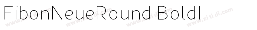 FibonNeueRound BoldI字体转换